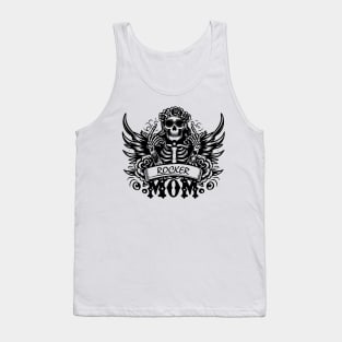 ROCK MOM, Skull WITH WINGS, ROCK MUSIC Tank Top